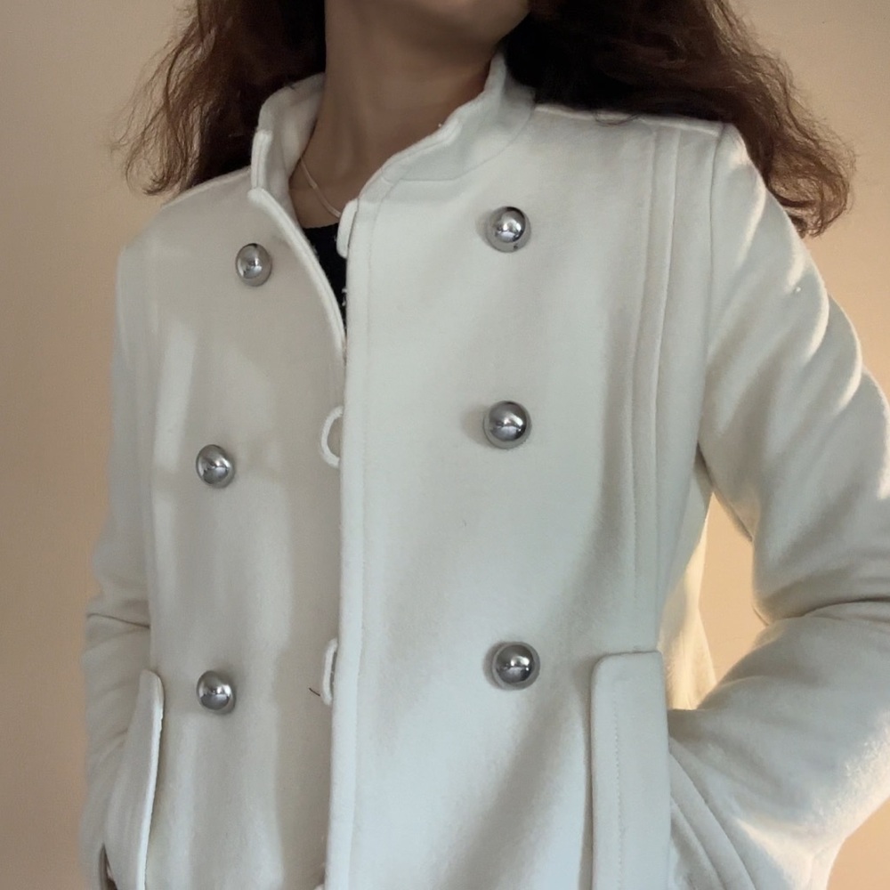 Banana Republic White with silver button jacket